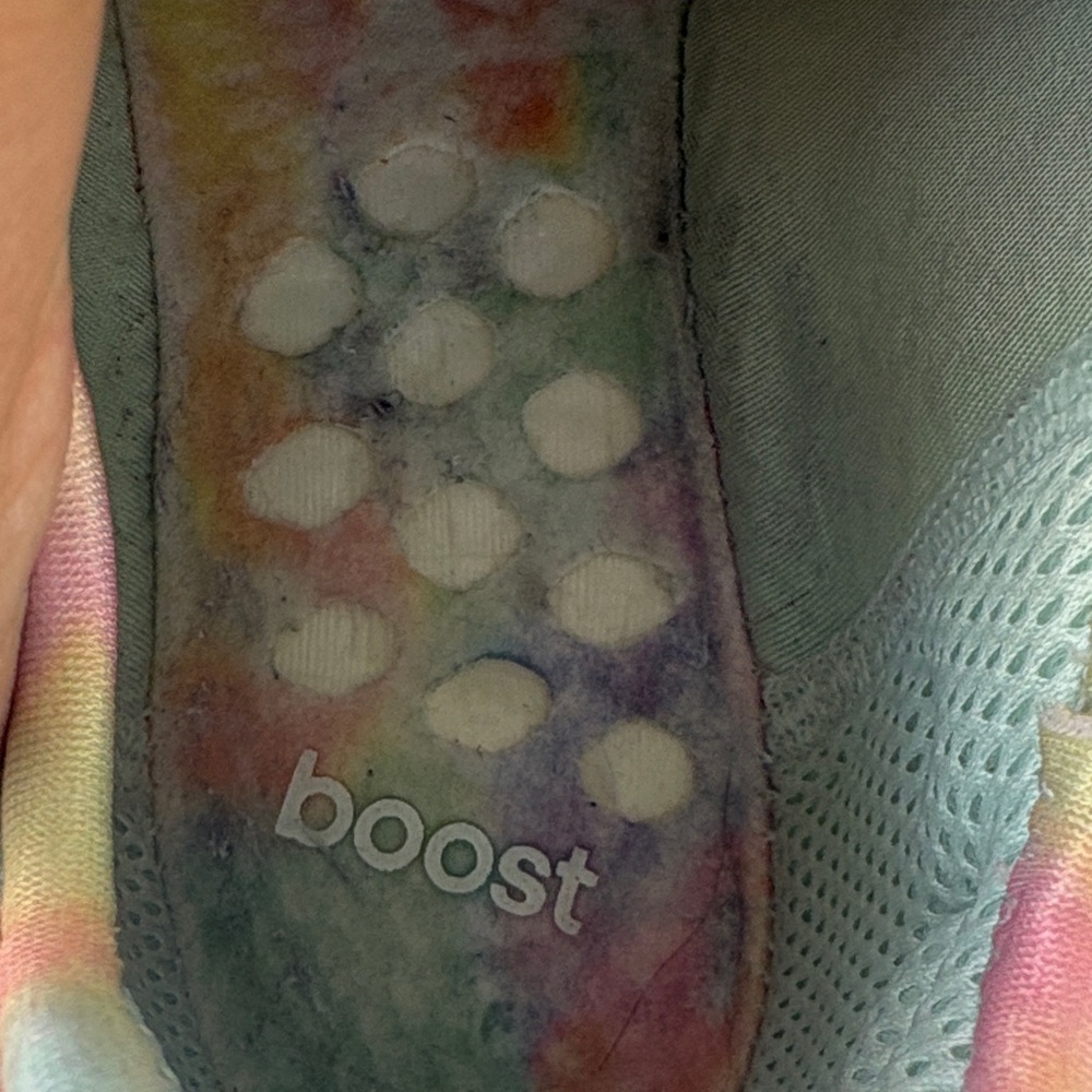 adidas Women’s Pastel Tie-Dye Sneakers with Coral Laces - Picture 11 of 12